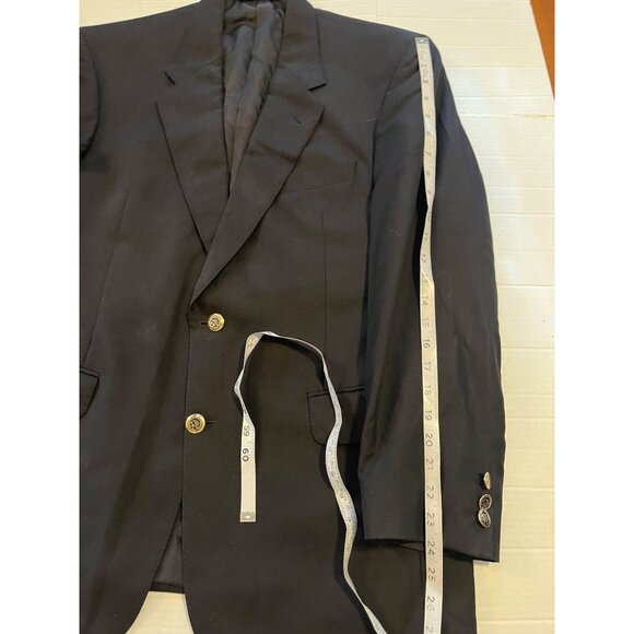 Ermenegildo Zegna Mens Black 100% Cashmere Blazer With Purdue University Buttons - Picture 10 of 14